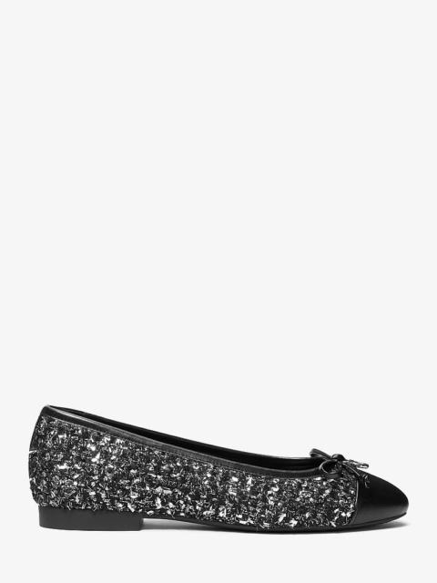 MICHAEL KORS Piper Flex Metallic Tweed Ballet Flat