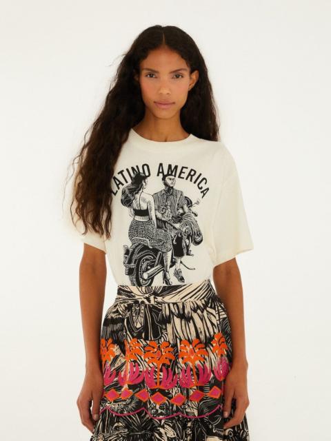 FARM RIO Off-White Latino Americana Organic Cotton T-Shirt