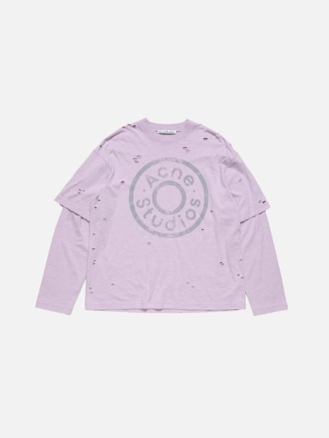 Layered logo t-shirt - Faded purple
