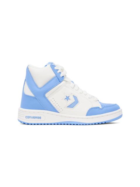 Converse Blue & Off-White Weapon Mid Top Sneakers