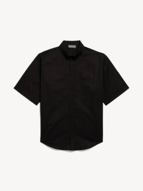 BALENCIAGA Men's Security Tape Large Fit Shirt in Black
