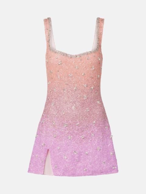 CLIO PEPPIATT Crystal beaded minidress
