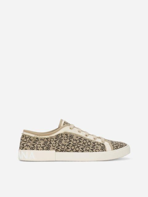 Dolce & Gabbana Printed canvas Portofino Vintage sneakers