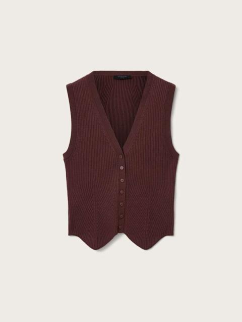 ALLSAINTS CRUZ RIBBED KNITTED VEST