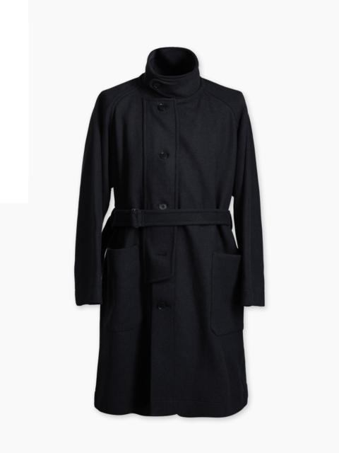 KAPTAIN SUNSHINE KAPTAIN SUNSHINE STAND COLLAR COAT DOUBLE CLOTH MELTON CHARCOAL