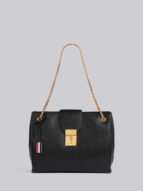 Black Pebbled Calfskin Mrs. Thom Mini Flap Crossbody Bag