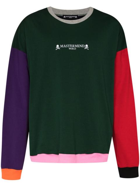 mastermind JAPAN logo-print panelled sweatshirt