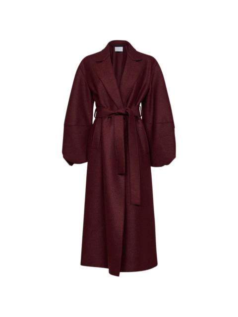 Harris Wharf London belted balloon-sleeve coat