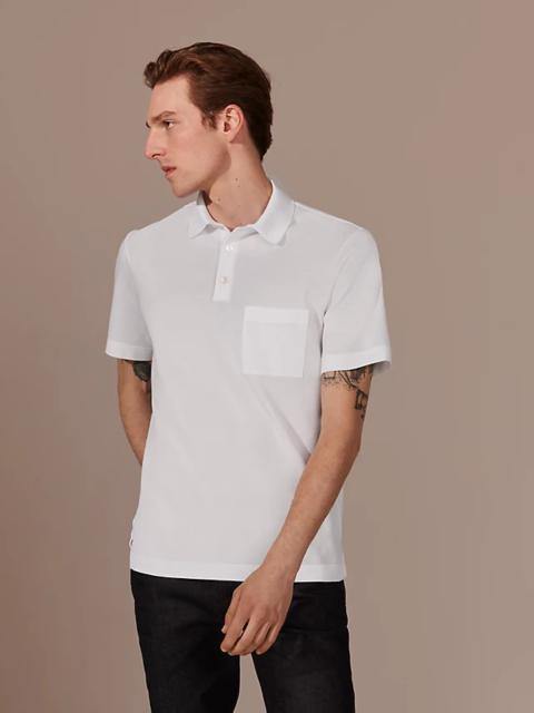 Hermès H embroidered buttoned polo shirt