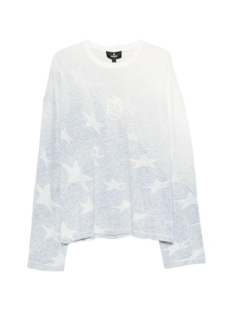 REPRESENT Represent USA Star-print Long-sleeve Cotton T-shirt