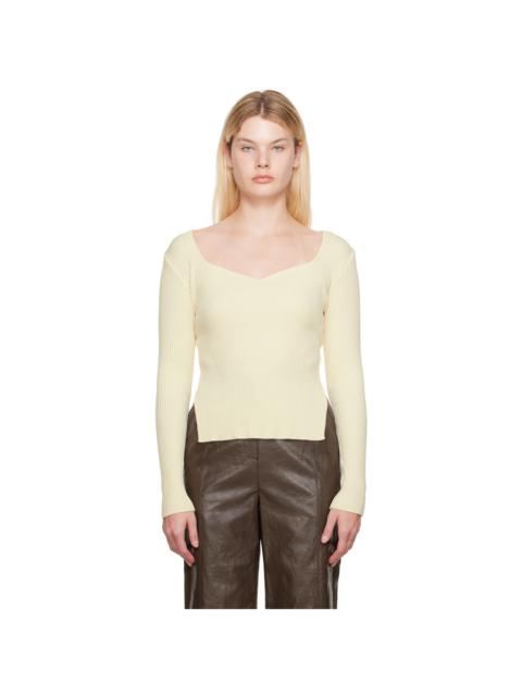 LVIR Off-White V-Neck Sweater