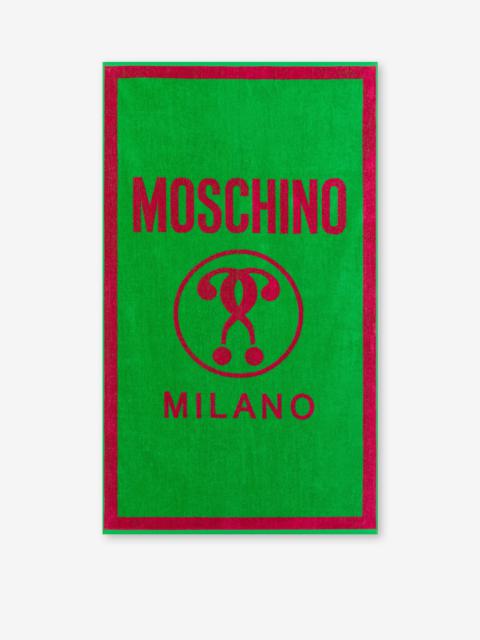 Moschino DOUBLE QUESTION MARK BEACH TOWEL