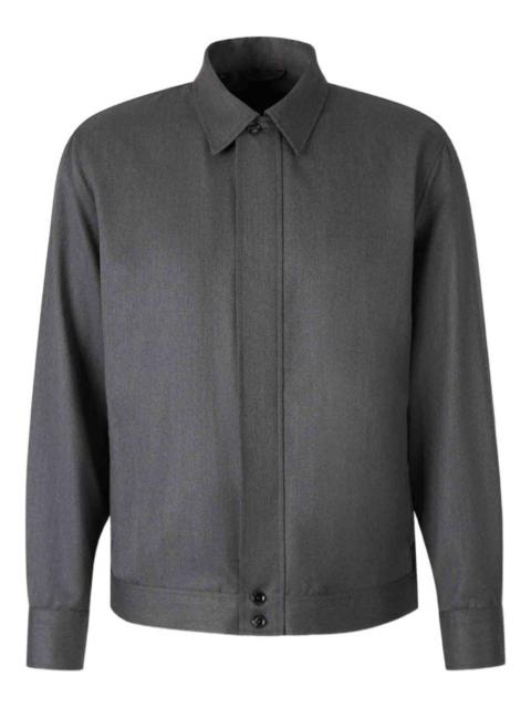 Brioni mélange-effect jacket