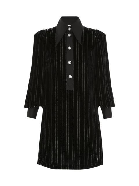 Zimmermann ILLUSTRATION VELVET MINI DRESS