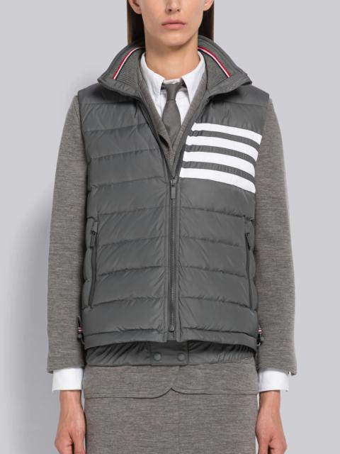 Thom Browne Poly Twill 4-Bar Funnel Neck Down Vest
