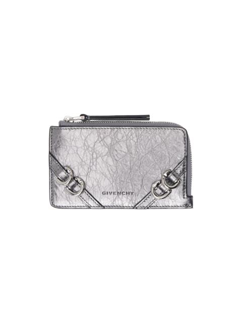 Givenchy Silver Voyou Zipped Wallet