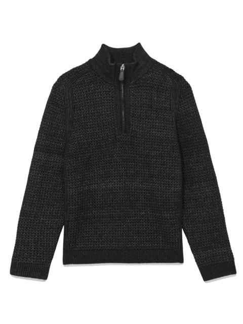 REISS Men's Stockdale Half-Zip Sweater - Black