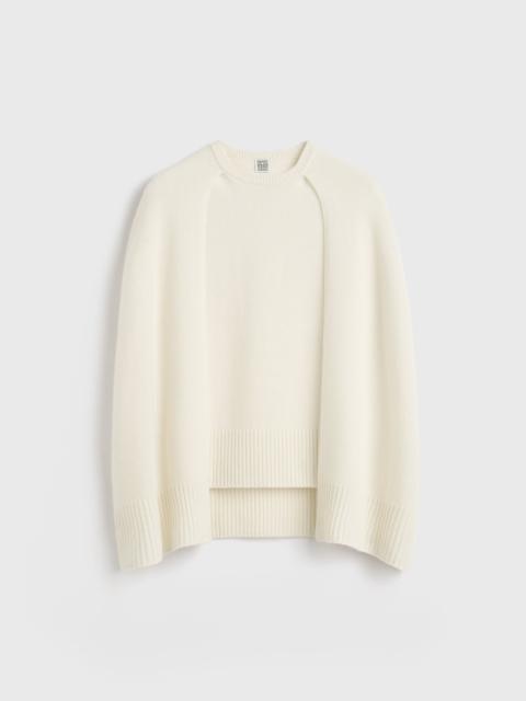 TOTEME Crew cape knit ecru