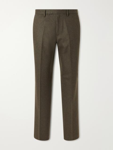 Sunspel Straight-Leg Wool Brushed Trousers