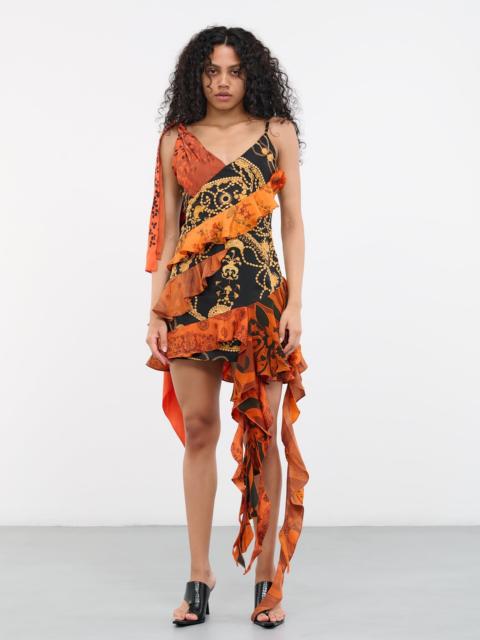 Marine Serre Biais Tourbillion Mini Dress