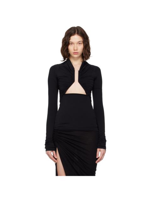 Rick Owens Black Concordians Double Allanah Prong Top
