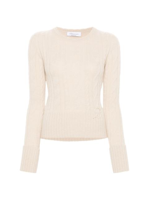 cable-knit jumper