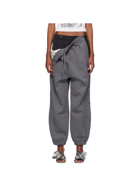 Y/Project Gray Snap Off Lounge Pants