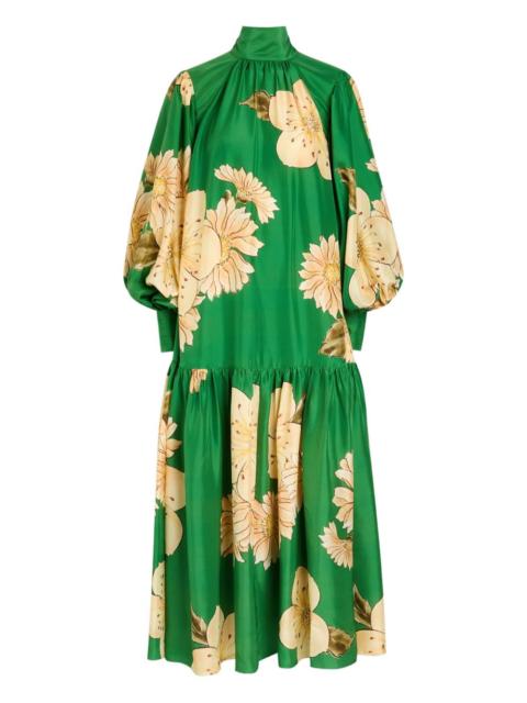 ALÉMAIS floral bishop-sleeve gown