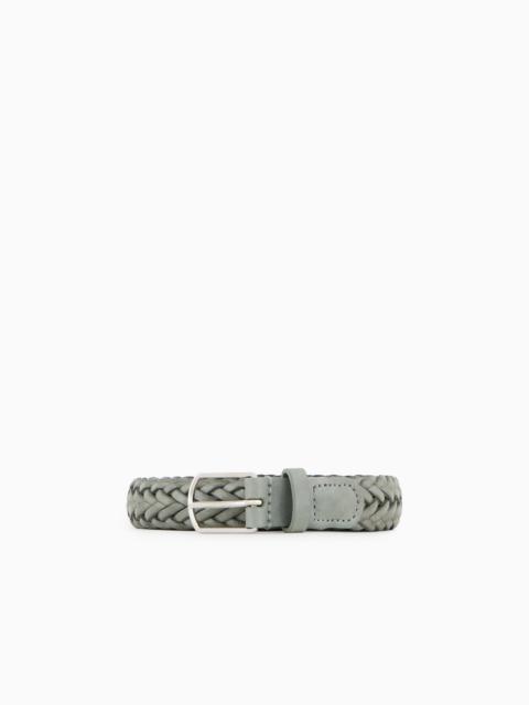 GIORGIO ARMANI Woven leather belt