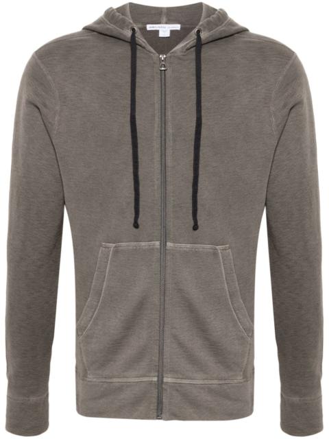 JAMES PERSE zipped jersey-fleece hoodie