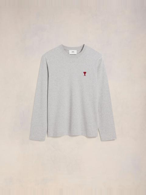 AMI Paris RED AMI DE COEUR LONG SLEEVES T-SHIRT