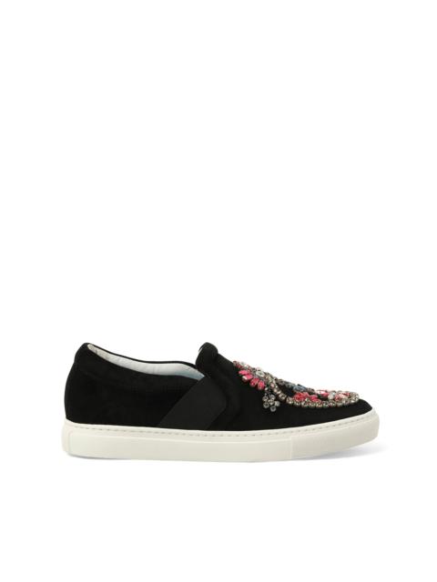 Lanvin Emb Slip On Sneaker in Black