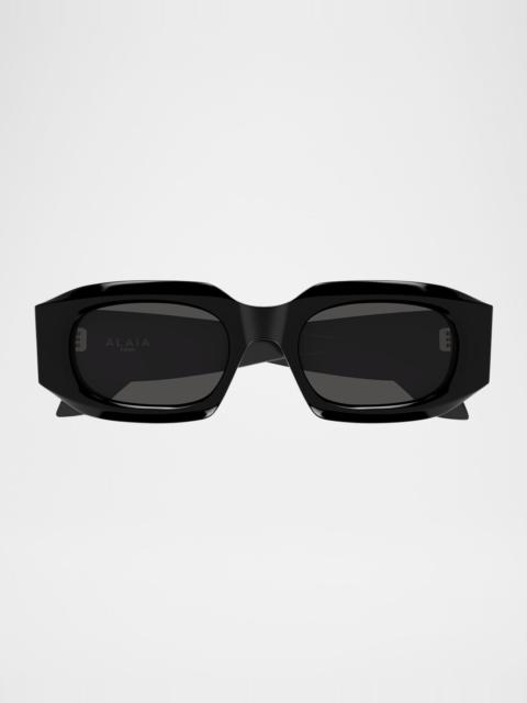 Alaïa Acetate Rectangle Sunglasses