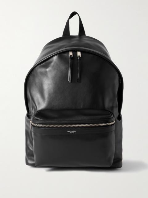 SAINT LAURENT City Leather Backpack