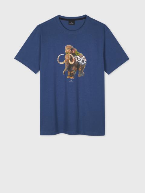 Paul Smith Dark Indigo 'Graffiti Mammoth' Print T-Shirt