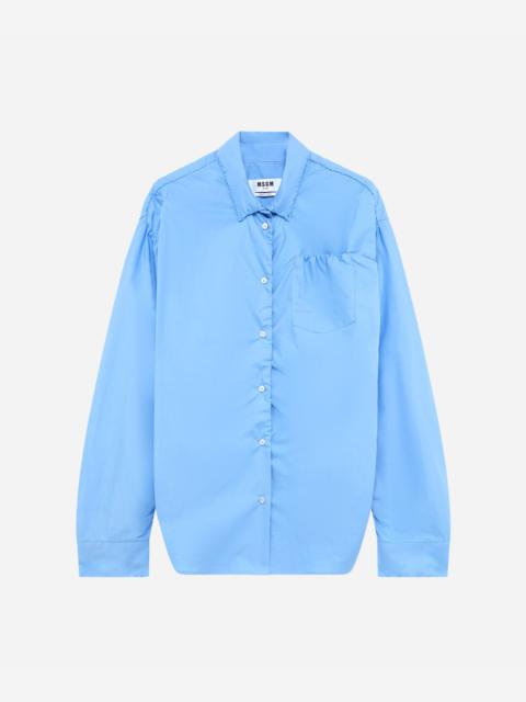 MSGM Crinkled poplin shirt