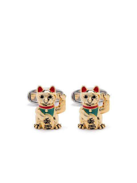 Paul Smith Lucky Gold Cat cufflinks