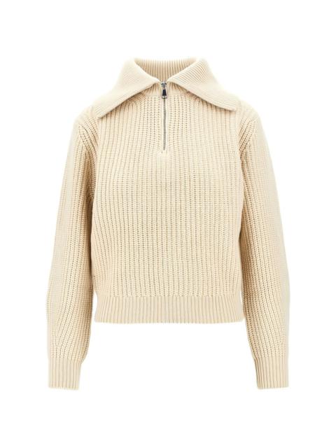 WEEKEND Max Mara wool zip-up roll-neck jumper - ice
