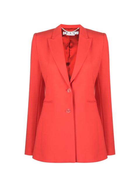 notch-lapel buttoned blazer