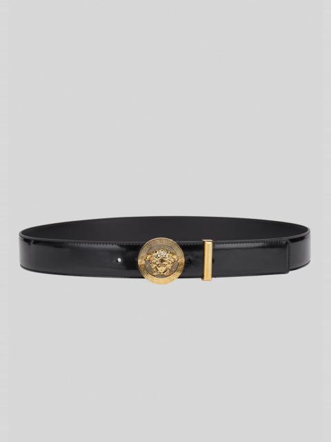 VERSACE Medusa Leather Belt with Crystals