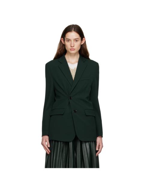 Green Double-Breasted Blazer