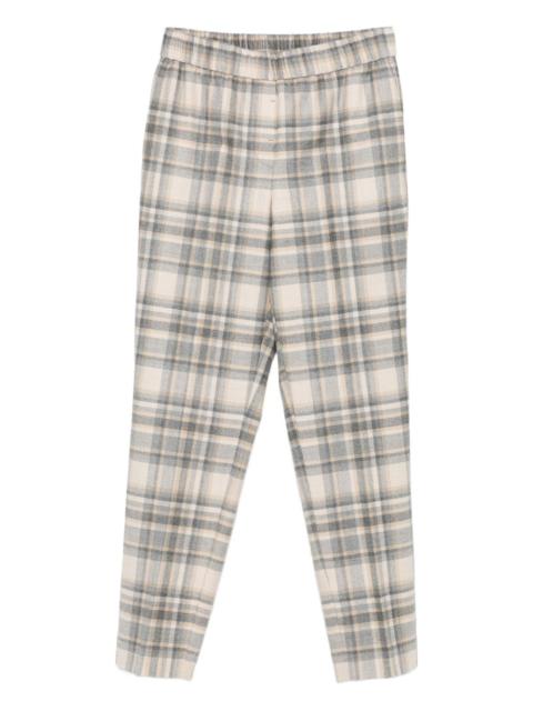 PESERICO checked elastic-waist trousers