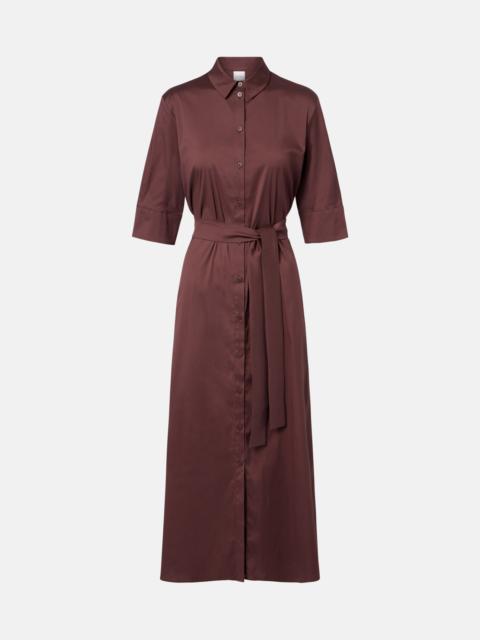 Max Mara Cognac cotton-blend midi dress