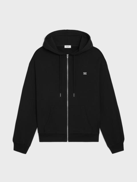 loose triomphe hoodie in cotton and cashmere