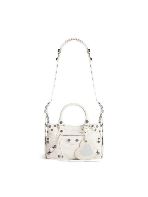 Women's Neo Cagole City Small Handbag Dirty Effect in Optic White