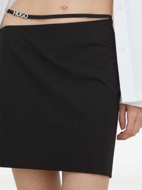HUGO logo-detail mini skirt