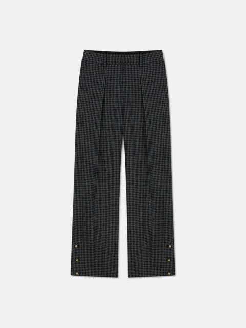 Nanushka Houndstooth Wool Cropped Pants