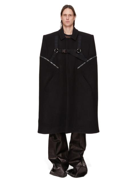 Rick Owens Black Concordians Blixa Cape Coat