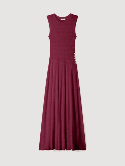 Sandro POINTELLE KNIT MAXI DRESS