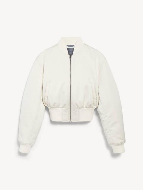 BALENCIAGA Women's Cropped Bomber Jacket in Ivory